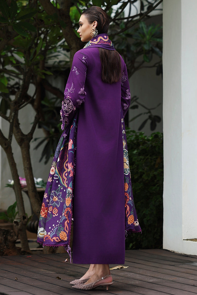 Qalamkar | Q Linen 25 | KL-15 IRIS - by Libasekhas UK - Registered Vendor of : Qalamkar - 100% Original Designer Dress