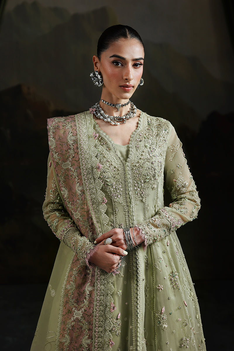 Qalamkar | Elirah Formals 25 | MF-02 SAGE AURA - by Libasekhas UK - Registered Vendor of : Qalamkar - 100% Original Designer Dress