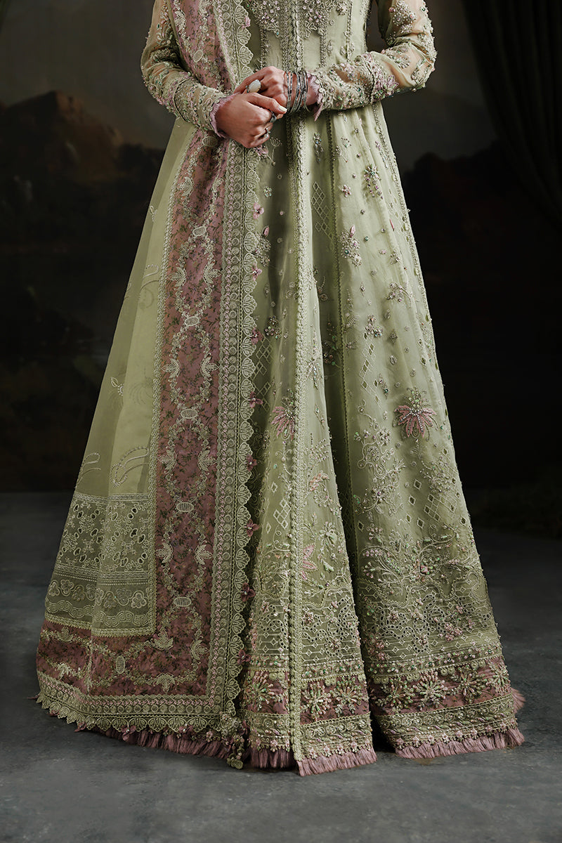 Qalamkar | Elirah Formals 25 | MF-02 SAGE AURA - by Libasekhas UK - Registered Vendor of : Qalamkar - 100% Original Designer Dress
