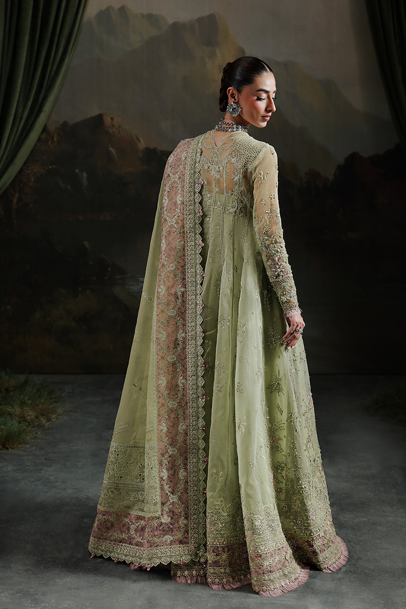 Qalamkar | Elirah Formals 25 | MF-02 SAGE AURA - by Libasekhas UK - Registered Vendor of : Qalamkar - 100% Original Designer Dress