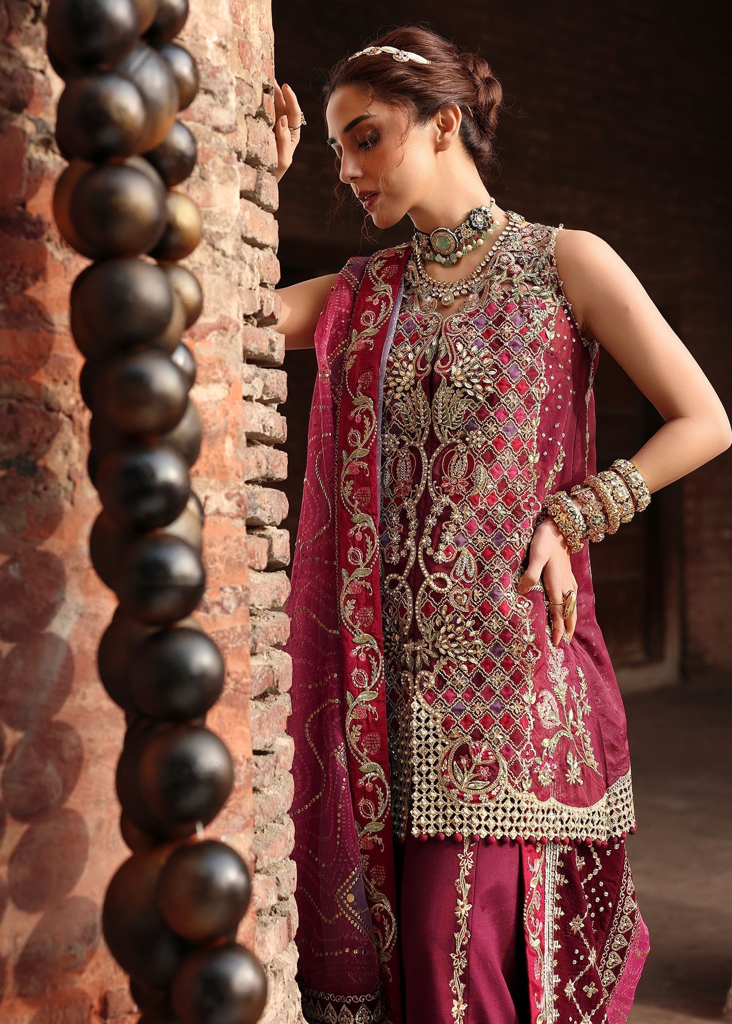 Crimson | Jhilmil Wedding Formals | NAZO - by Libasekhas UK - Registered Vendor of : Crimson - 100% Original Designer Dress
