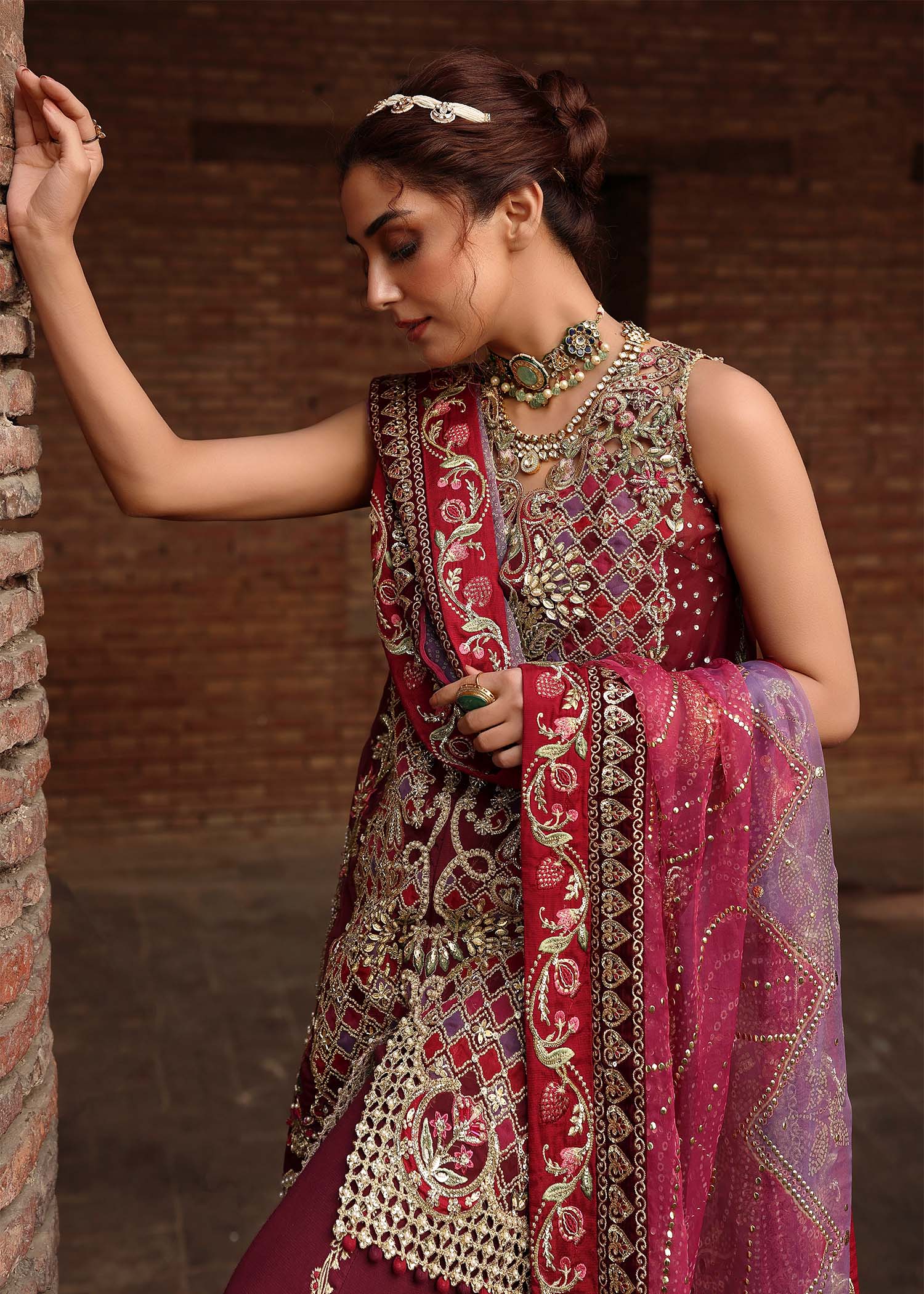 Crimson | Jhilmil Wedding Formals | NAZO - by Libasekhas UK - Registered Vendor of : Crimson - 100% Original Designer Dress