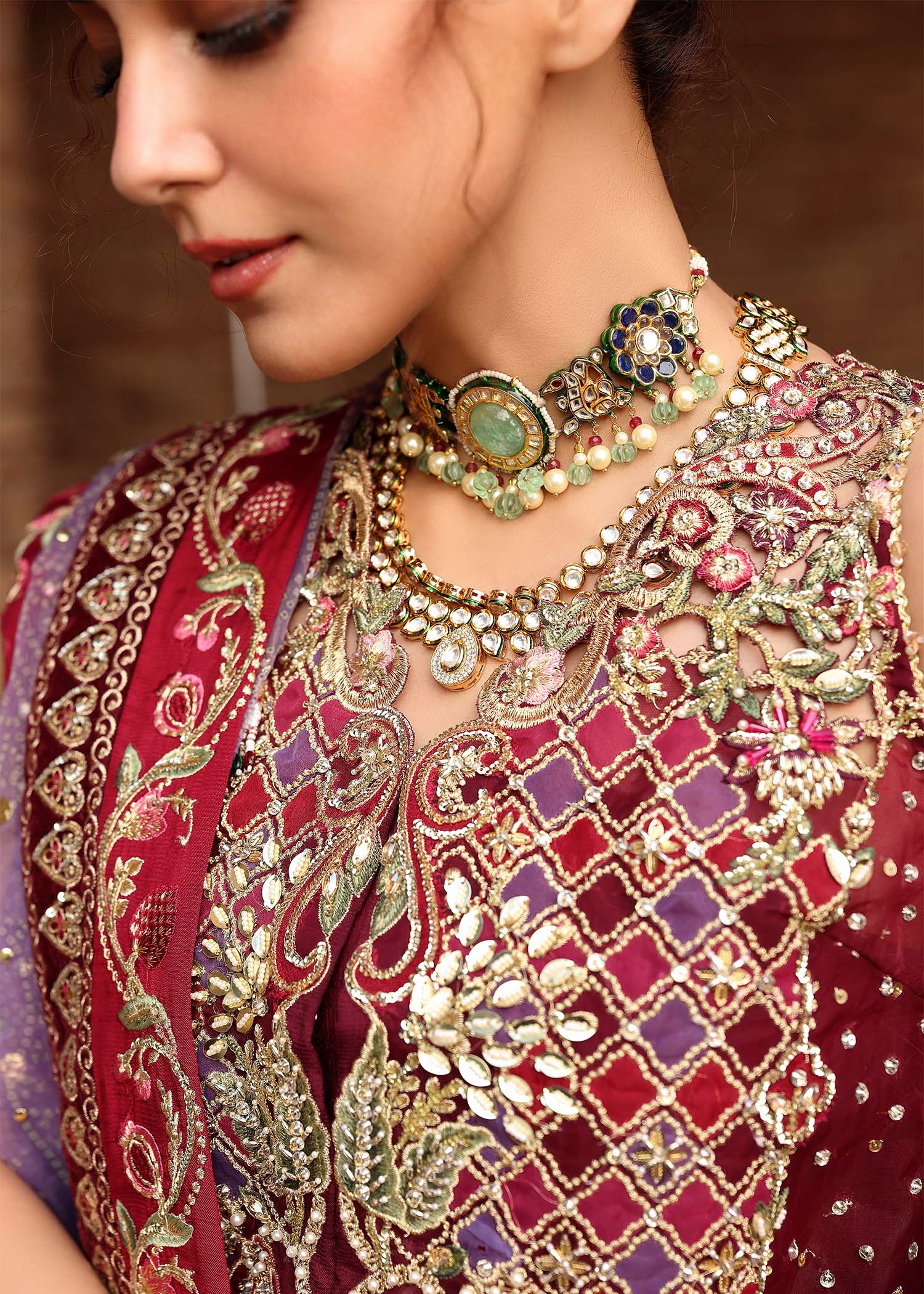 Crimson | Jhilmil Wedding Formals | NAZO - by Libasekhas UK - Registered Vendor of : Crimson - 100% Original Designer Dress