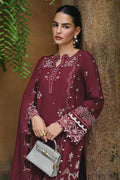 Qalamkar | Q Line Lawn Drop | RP-12 GARNET - by Libasekhas UK - Registered Vendor of : Qalamkar - 100% Original Designer Dress