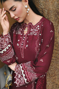 Qalamkar | Q Line Lawn Drop | RP-12 GARNET - by Libasekhas UK - Registered Vendor of : Qalamkar - 100% Original Designer Dress
