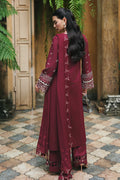 Qalamkar | Q Line Lawn Drop | RP-12 GARNET - by Libasekhas UK - Registered Vendor of : Qalamkar - 100% Original Designer Dress