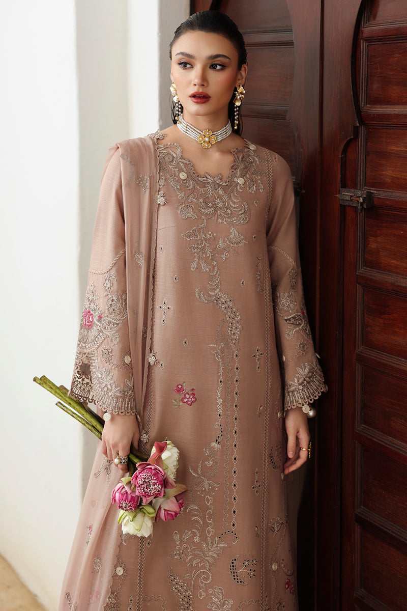 Qalamkar | Q Linen 25 | KL-14 DUSK - by Libasekhas UK - Registered Vendor of : Qalamkar - 100% Original Designer Dress