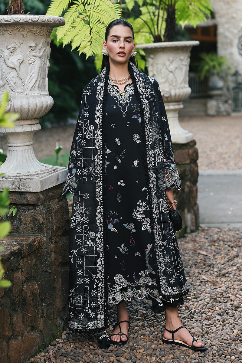 Qalamkar | Q Line Lawn Drop | RP-07 OBSIDIAN - by Libasekhas UK - Registered Vendor of : Qalamkar - 100% Original Designer Dress