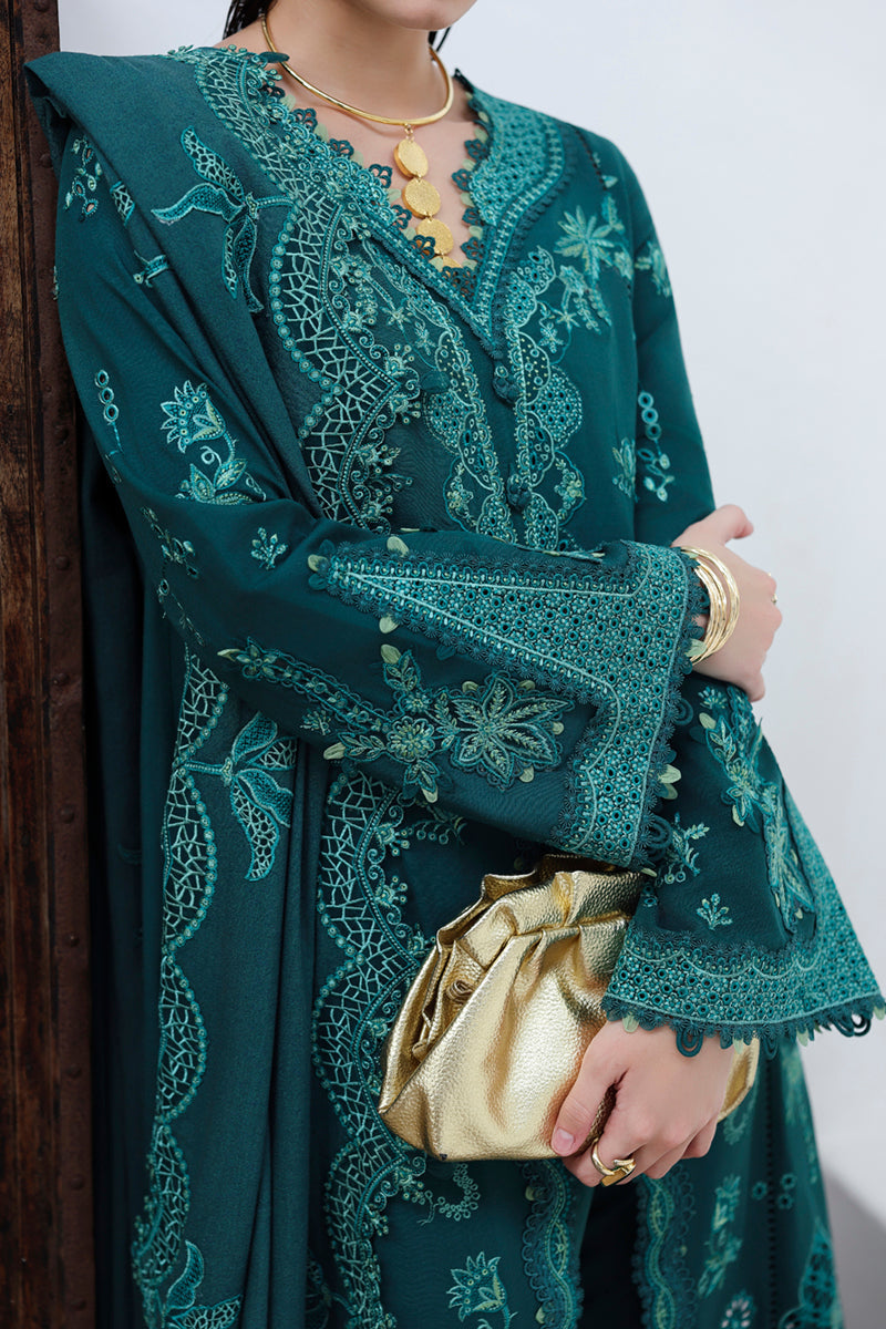 Qalamkar | Q Linen 25 | KL-11 MEADOW - by Libasekhas UK - Registered Vendor of : Qalamkar - 100% Original Designer Dress