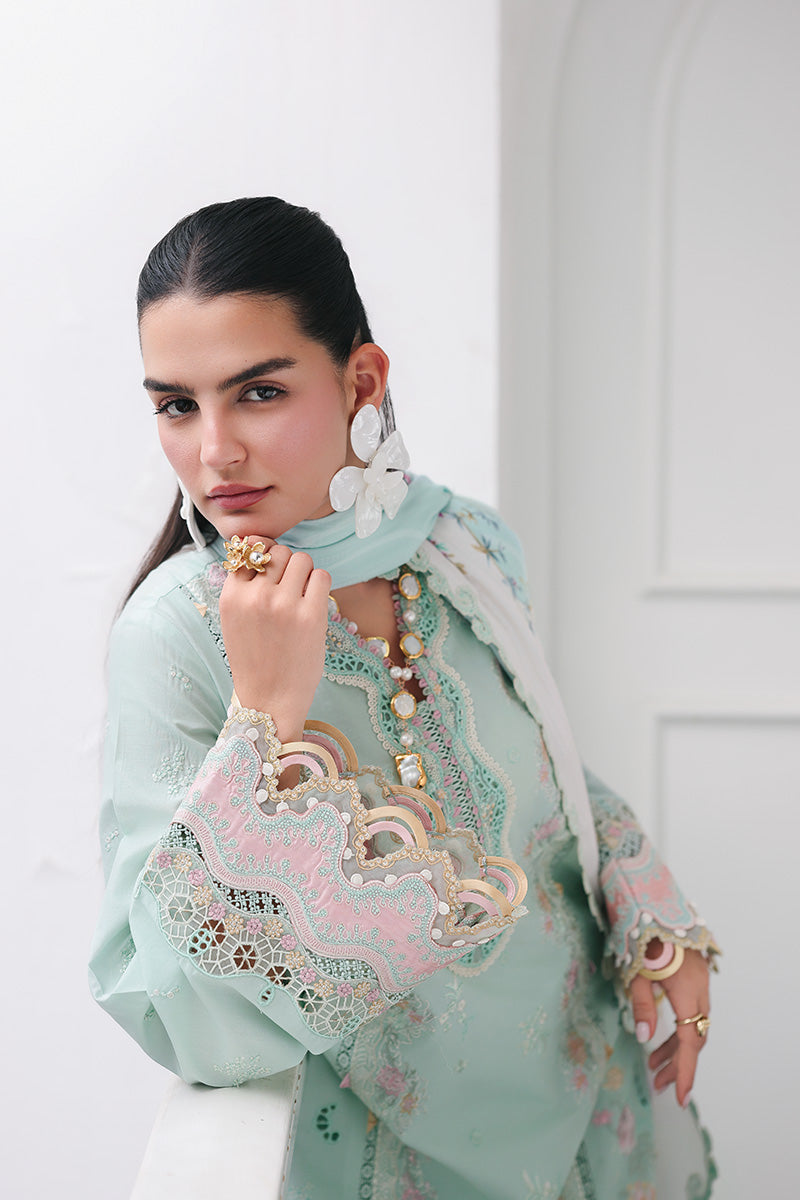 Qalamkar | Q Line Lawn Drop | RP-05 RAHA - by Libasekhas UK - Registered Vendor of : Qalamkar - 100% Original Designer Dress