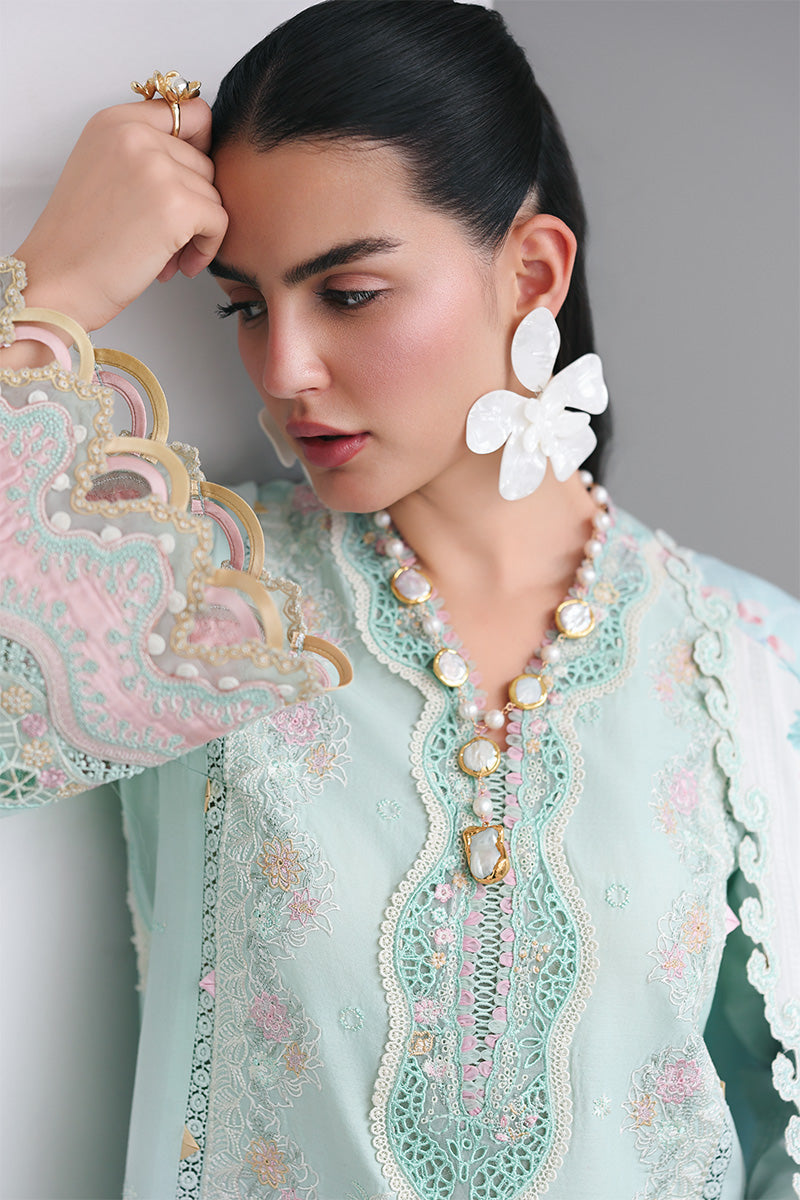 Qalamkar | Q Line Lawn Drop | RP-05 RAHA - by Libasekhas UK - Registered Vendor of : Qalamkar - 100% Original Designer Dress