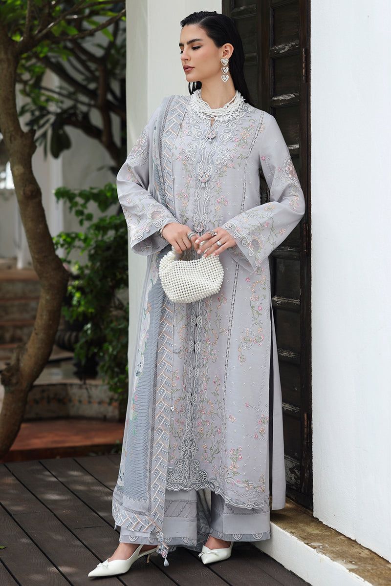 Qalamkar | Q Linen 25 | KL-02 HAZE - by Libasekhas UK - Registered Vendor of : Qalamkar - 100% Original Designer Dress