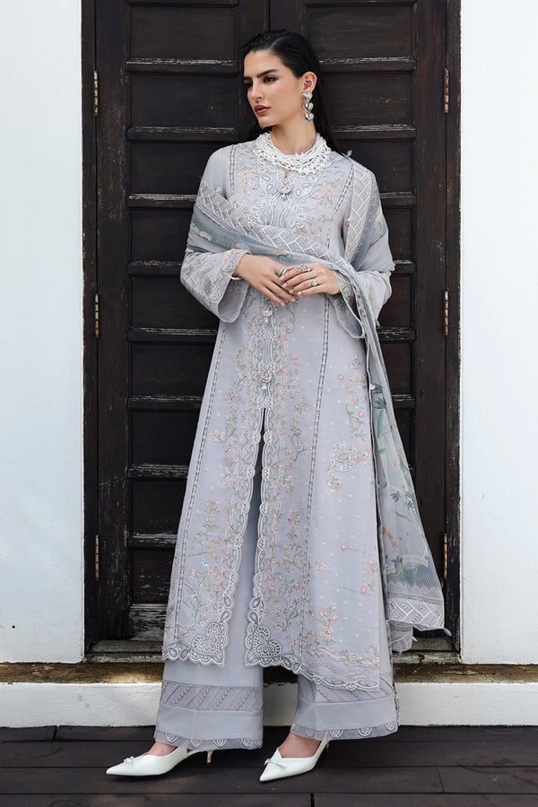 Qalamkar | Q Linen 25 | KL-02 HAZE - by Libasekhas UK - Registered Vendor of : Qalamkar - 100% Original Designer Dress