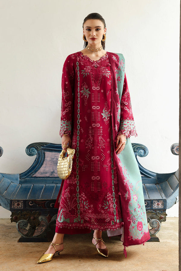 Qalamkar | Q Linen 25 | KL-12 ROOHI - by Libasekhas UK - Registered Vendor of : Qalamkar - 100% Original Designer Dress