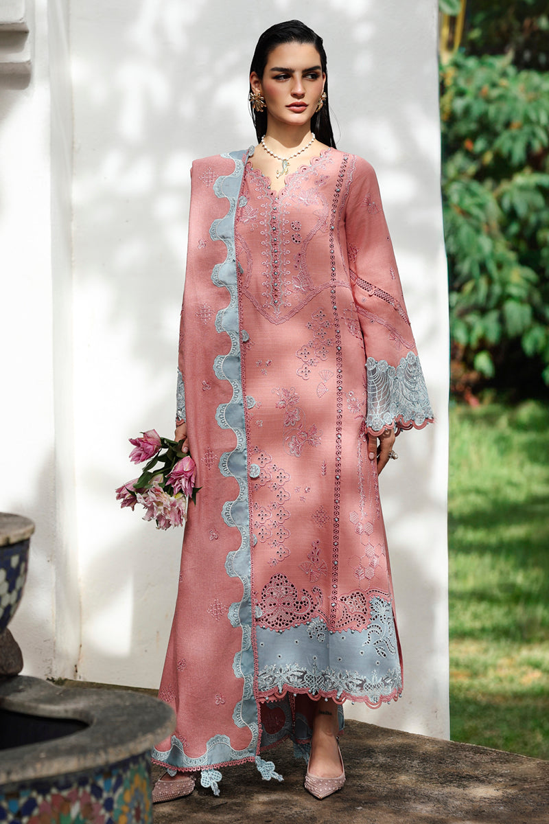 Qalamkar | Q Linen 25 | KL-10 FAYE - by Libasekhas UK - Registered Vendor of : Qalamkar - 100% Original Designer Dress