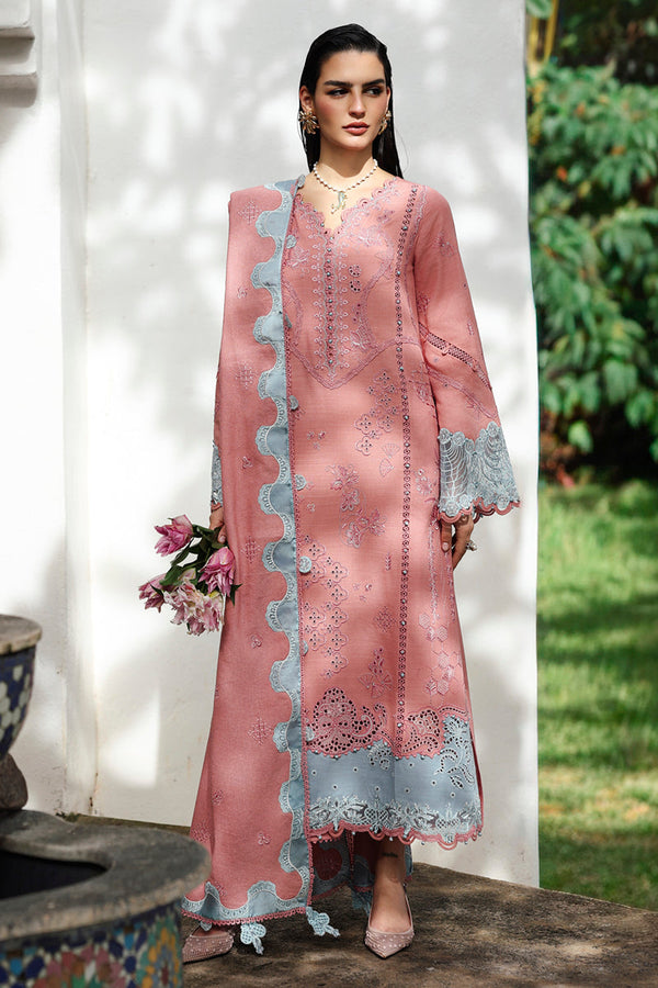 Qalamkar | Q Linen 25 | KL-10 FAYE - by Libasekhas UK - Registered Vendor of : Qalamkar - 100% Original Designer Dress