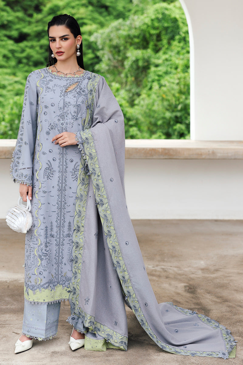 Qalamkar | Q Linen 25 | KL-13 SAAHIL - by Libasekhas UK - Registered Vendor of : Qalamkar - 100% Original Designer Dress