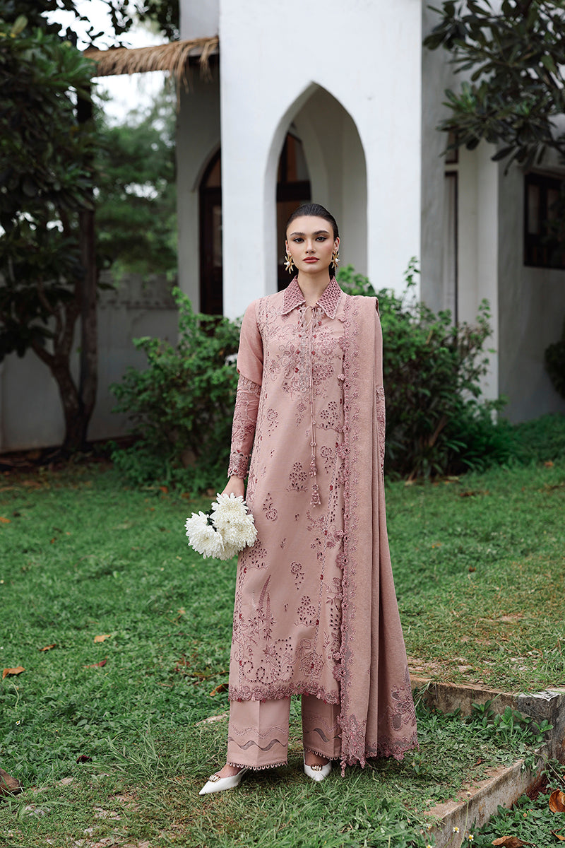 Qalamkar | Q Linen 25 | KL-08 VEIL - by Libasekhas UK - Registered Vendor of : Qalamkar - 100% Original Designer Dress