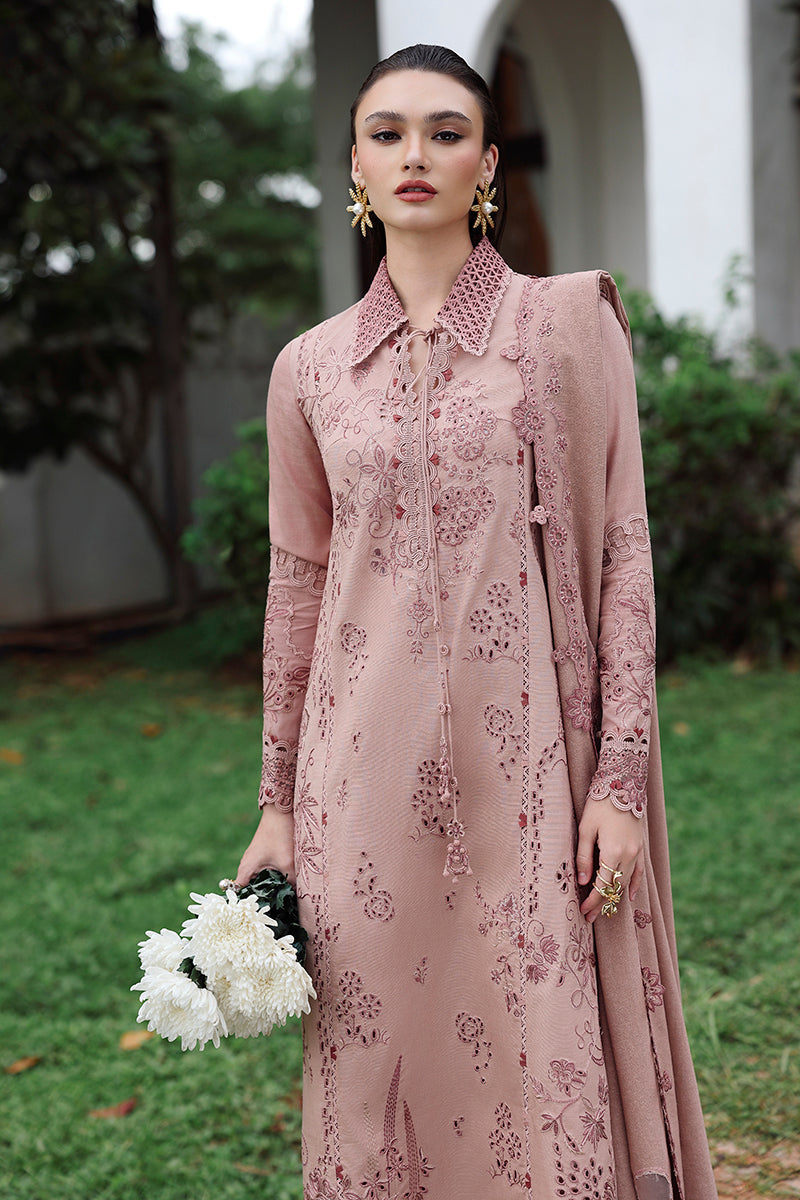 Qalamkar | Q Linen 25 | KL-08 VEIL - by Libasekhas UK - Registered Vendor of : Qalamkar - 100% Original Designer Dress