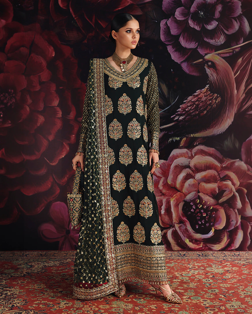 Roheenaz | Royale Eternel Chiffon Edit | Crown Jewel - by Libasekhas UK - Registered Vendor of : Roheenaz - 100% Original Designer Dress