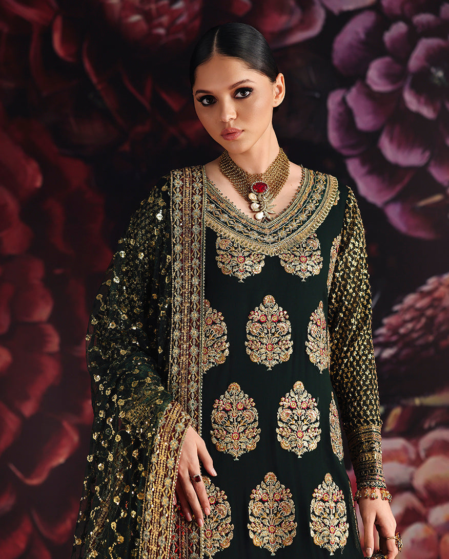 Roheenaz | Royale Eternel Chiffon Edit | Crown Jewel - by Libasekhas UK - Registered Vendor of : Roheenaz - 100% Original Designer Dress