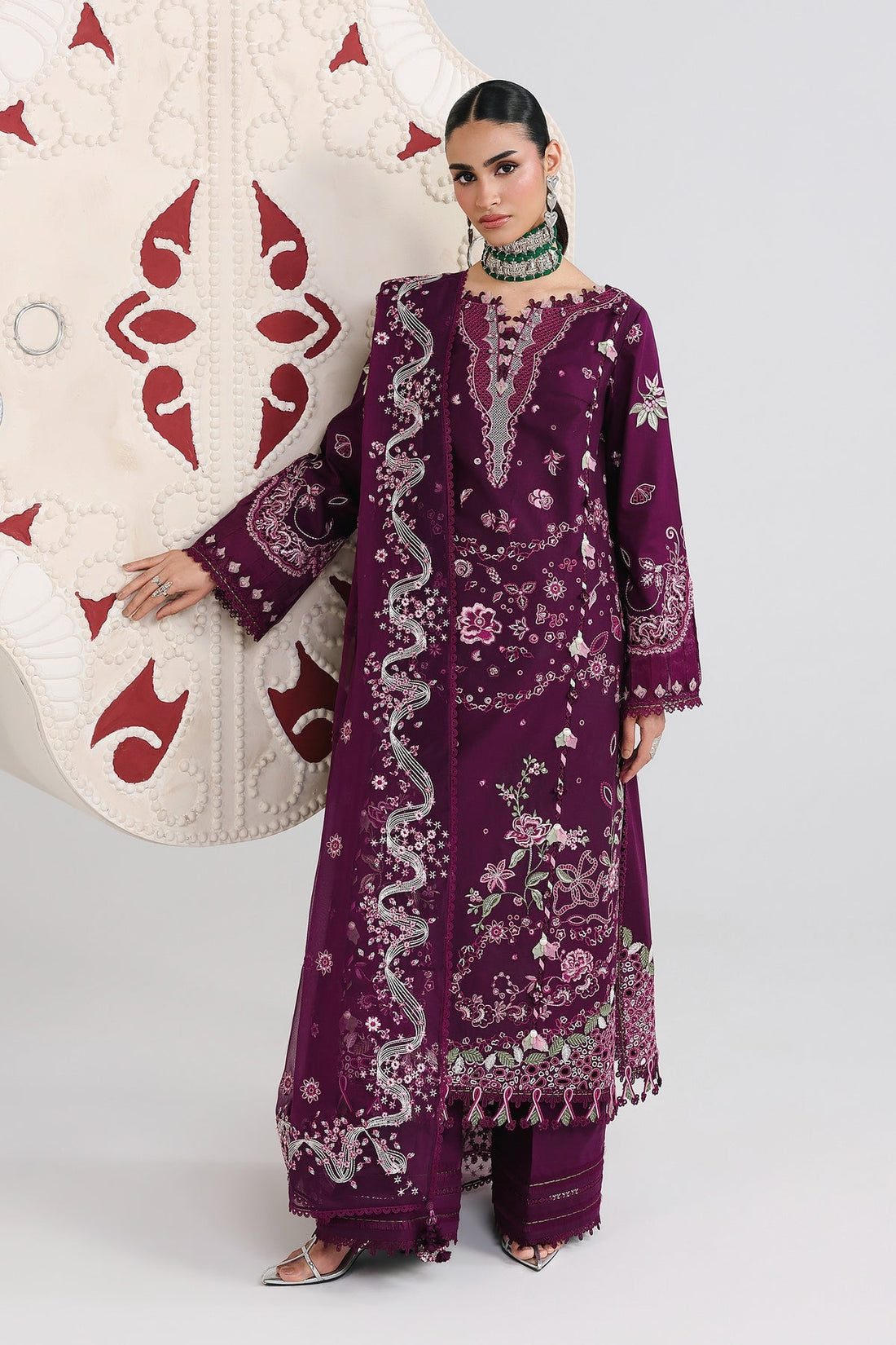 Qalamkar | Festive Lawn 26 | QFL-10 TRESA - by Libasekhas UK - Registered Vendor of : Qalamkar - 100% Original Designer Dress