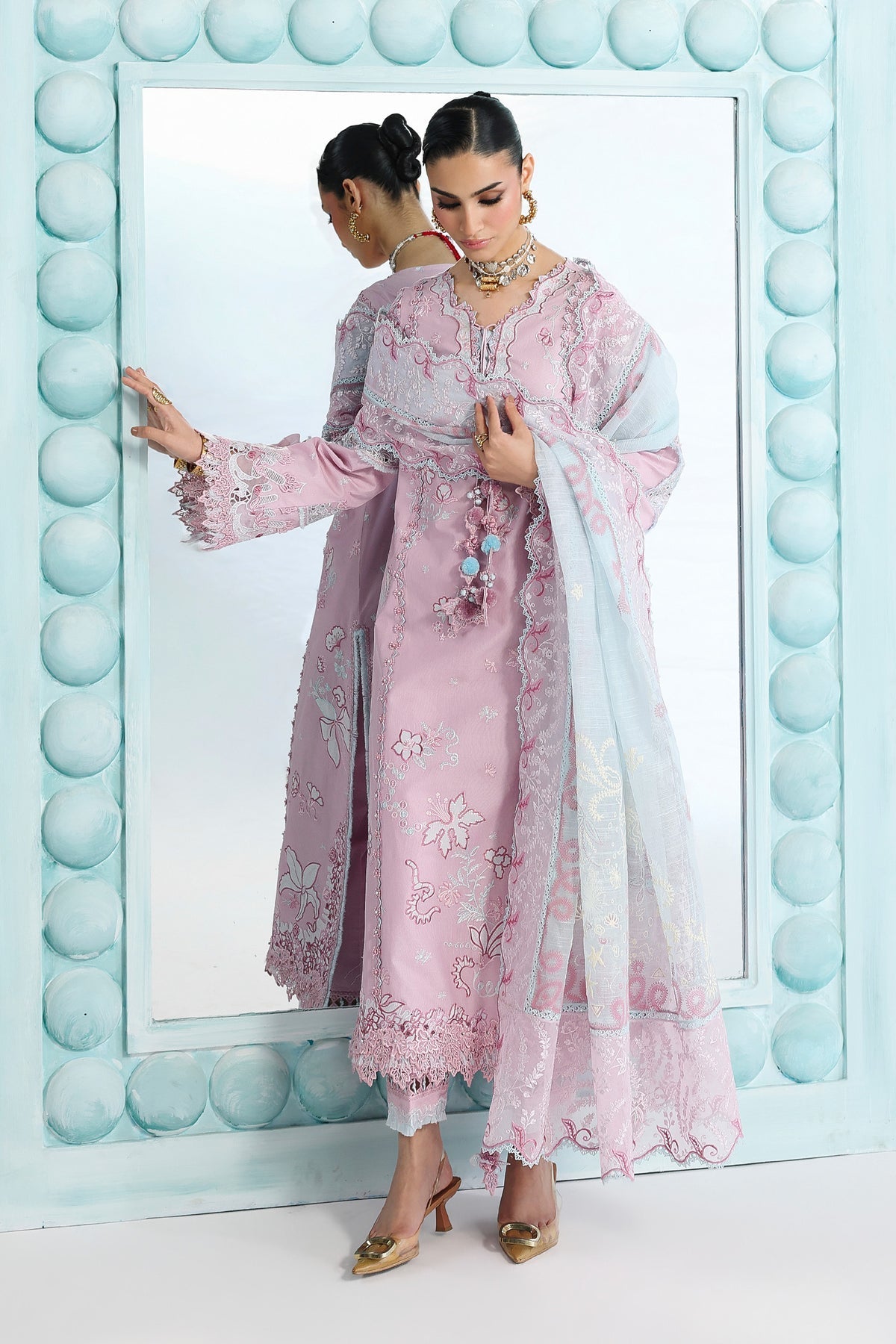 Qalamkar | Festive Lawn 26 | QFL-02 ISANE - by Libasekhas UK - Registered Vendor of : Qalamkar - 100% Original Designer Dress