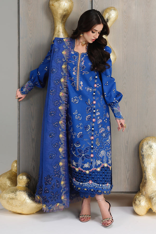 Qalamkar | Festive Lawn 26 | QFL-06 EMINA - by Libasekhas UK - Registered Vendor of : Qalamkar - 100% Original Designer Dress
