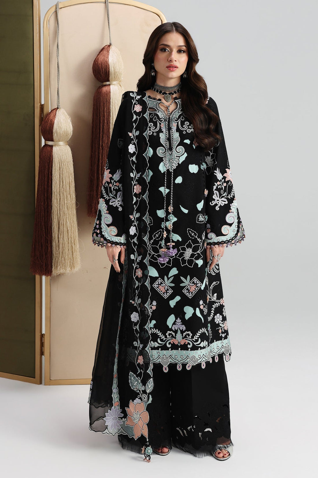 Qalamkar | Festive Lawn 26 | QFL-12 REHA - by Libasekhas UK - Registered Vendor of : Qalamkar - 100% Original Designer Dress