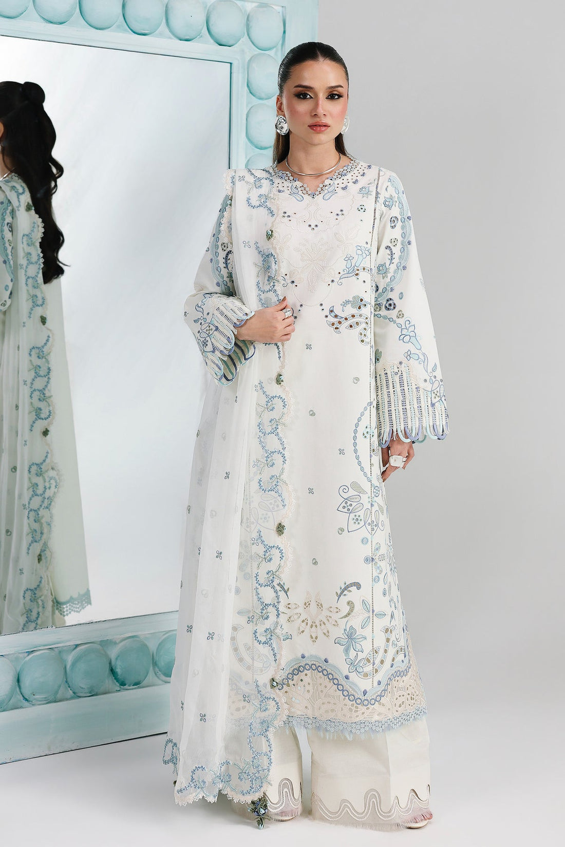 Qalamkar | Festive Lawn 26 | QFL-03 IRMIN - by Libasekhas UK - Registered Vendor of : Qalamkar - 100% Original Designer Dress