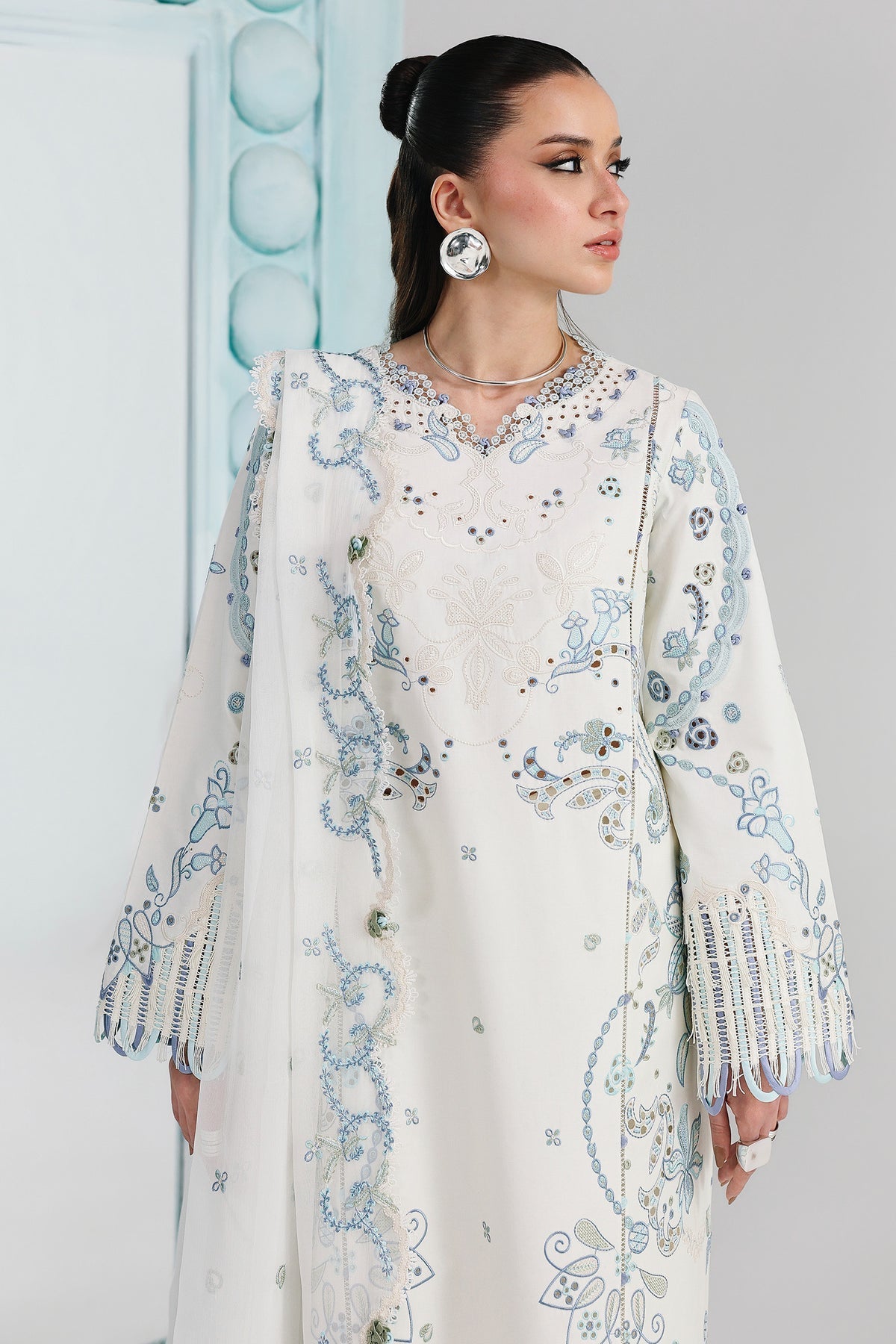 Qalamkar | Festive Lawn 26 | QFL-03 IRMIN - by Libasekhas UK - Registered Vendor of : Qalamkar - 100% Original Designer Dress