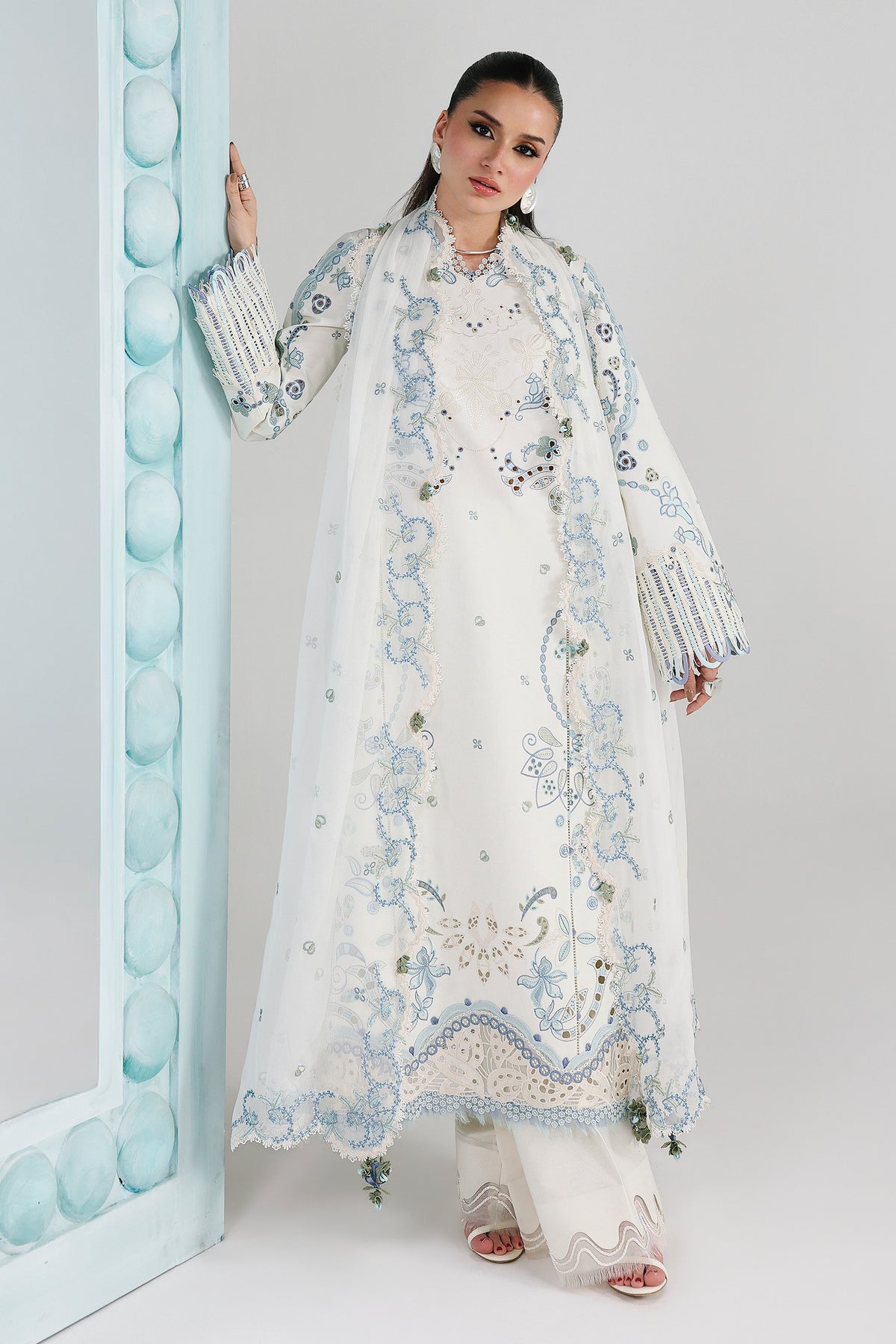 Qalamkar | Festive Lawn 26 | QFL-03 IRMIN - by Libasekhas UK - Registered Vendor of : Qalamkar - 100% Original Designer Dress