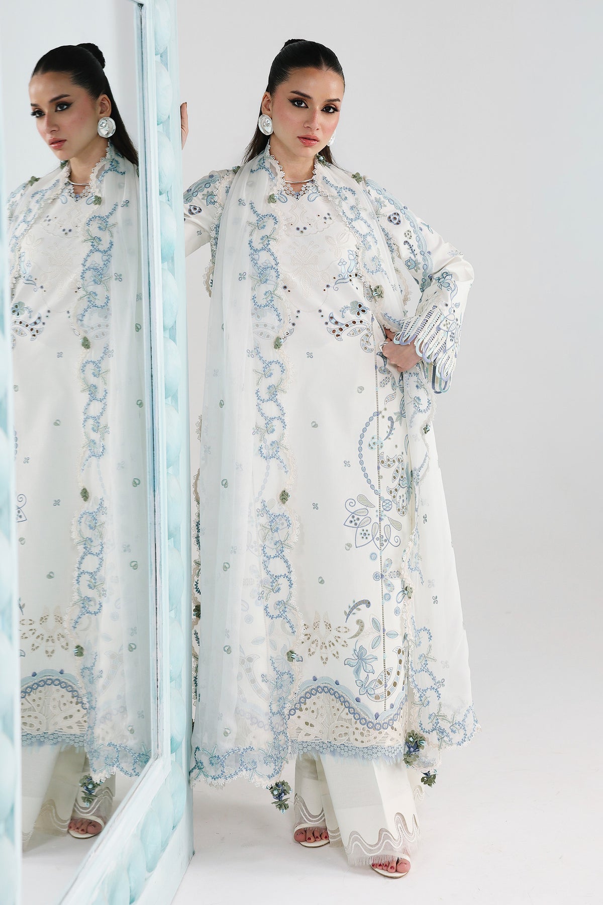Qalamkar | Festive Lawn 26 | QFL-03 IRMIN - by Libasekhas UK - Registered Vendor of : Qalamkar - 100% Original Designer Dress