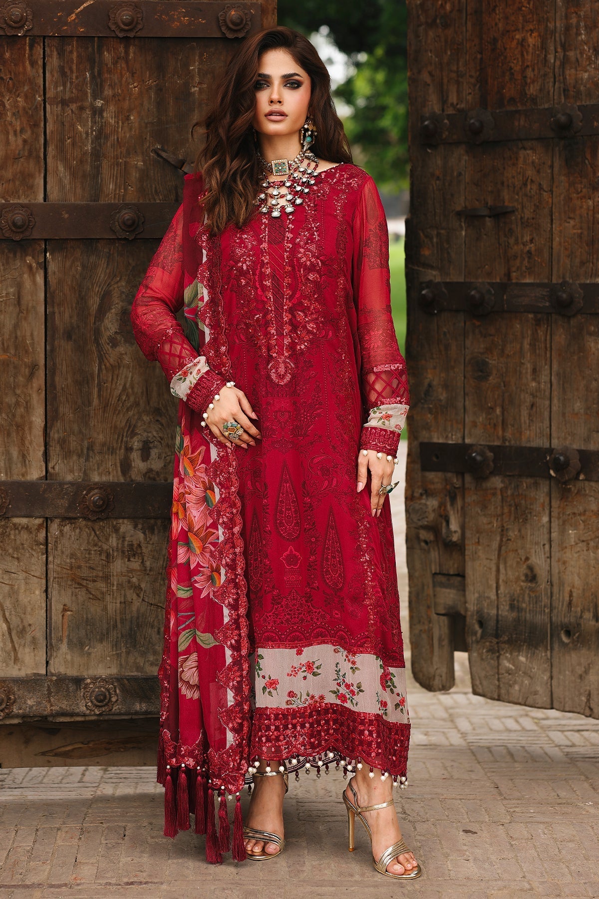 Charizma | Vasal Chiffon 25 | VSL25-25 G - by Libasekhas UK - Registered Vendor of : Charizma - 100% Original Designer Dress