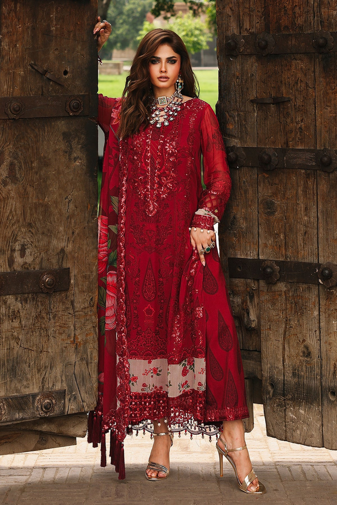 Charizma | Vasal Chiffon 25 | VSL25-25 G - by Libasekhas UK - Registered Vendor of : Charizma - 100% Original Designer Dress
