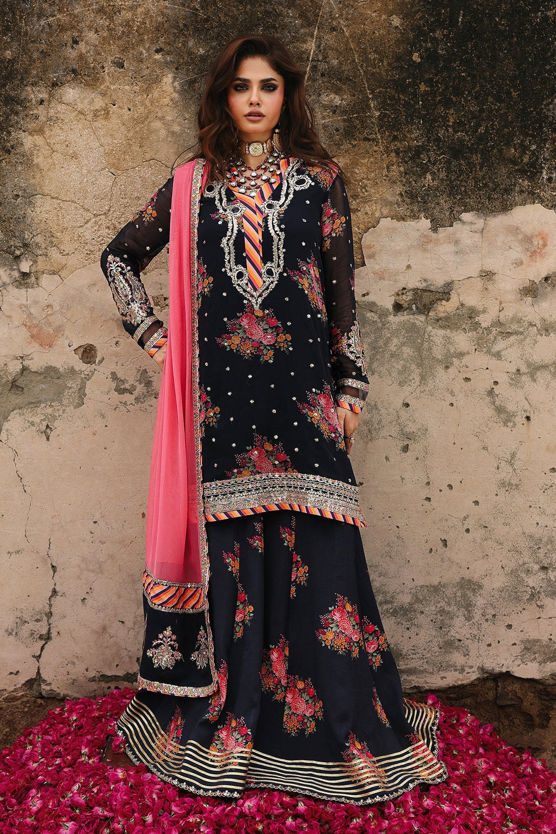 Charizma | Vasal Chiffon 25 | VSL25-29 B - by Libasekhas UK - Registered Vendor of : Charizma - 100% Original Designer Dress