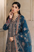 Qalamkar | Shadmaani Formals 25 | RH-02 NEELAM - by Libasekhas UK - Registered Vendor of : Qalamkar - 100% Original Designer Dress