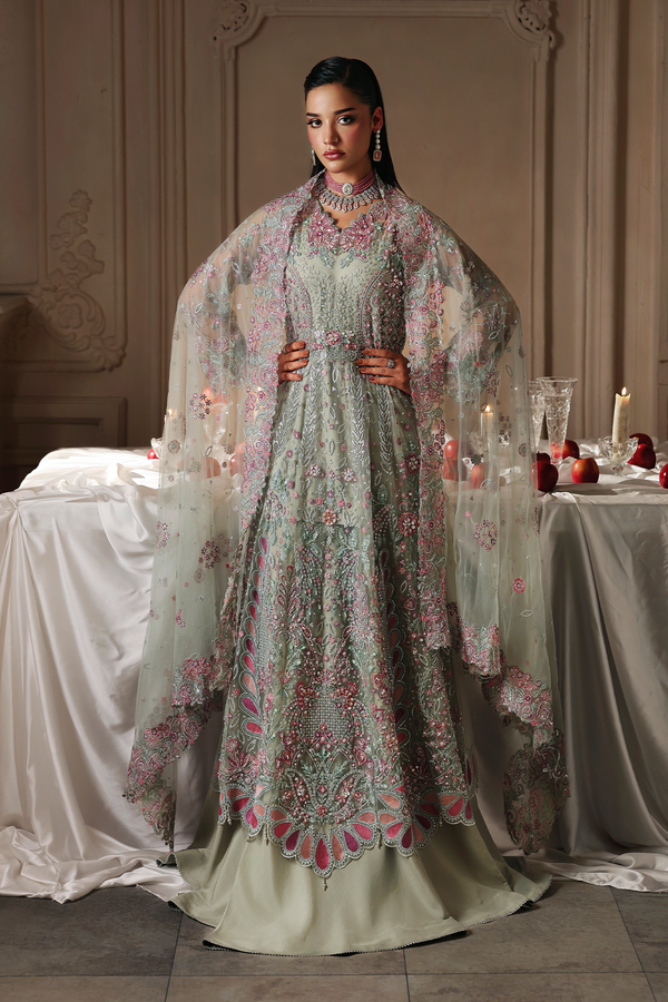 Rajbari | Sage Luxury Formals | Shizelle - by Libasekhas UK - Registered Vendor of : Rajbari - 100% Original Designer Dress