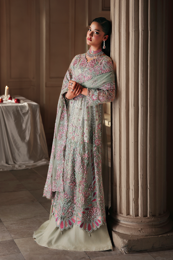 Rajbari | Sage Luxury Formals | Shizelle - by Libasekhas UK - Registered Vendor of : Rajbari - 100% Original Designer Dress