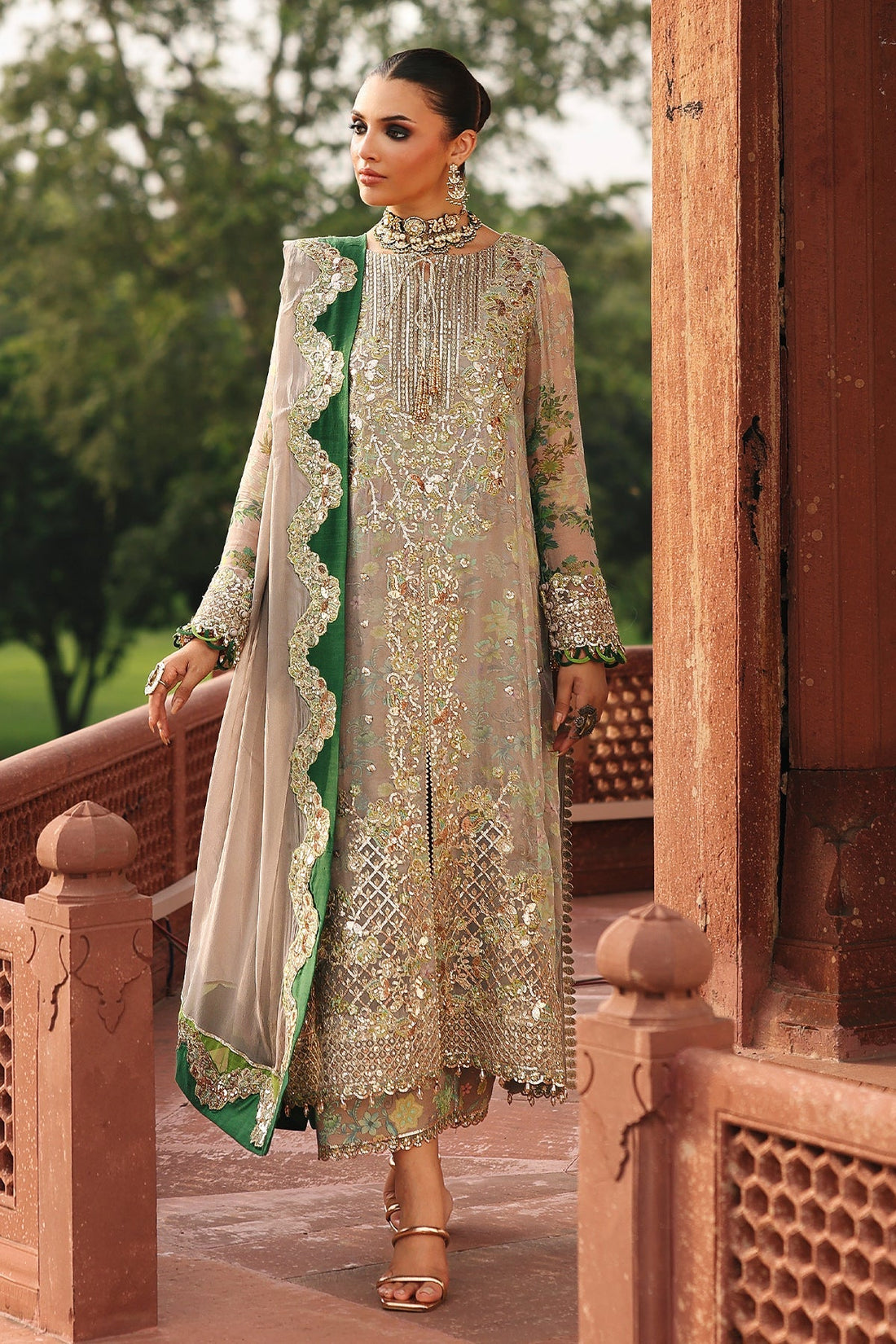 Charizma | Vasal Chiffon 25 | VSL25-23 D - by Libasekhas UK - Registered Vendor of : Charizma - 100% Original Designer Dress