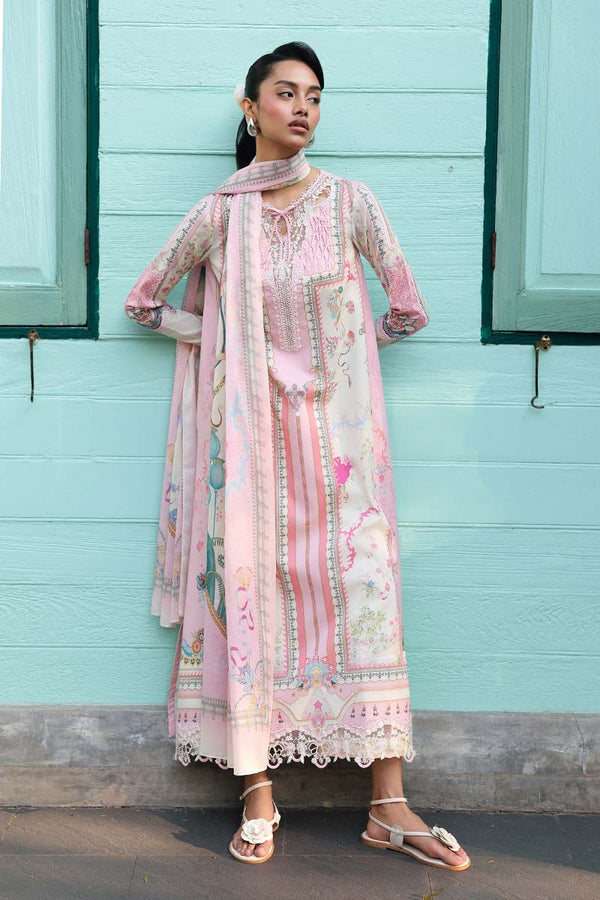 Qalamkar | Q Prints 26 | AX-06 (A) ELARA - by Libasekhas UK - Registered Vendor of : Qalamkar - 100% Original Designer Dress