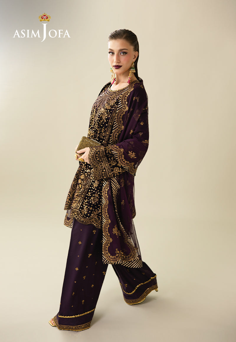 Asim Jofa | Makhmal Velvet 25 | AJULM-02 - by Libasekhas UK - Registered Vendor of : Asim Jofa - 100% Original Designer Dress