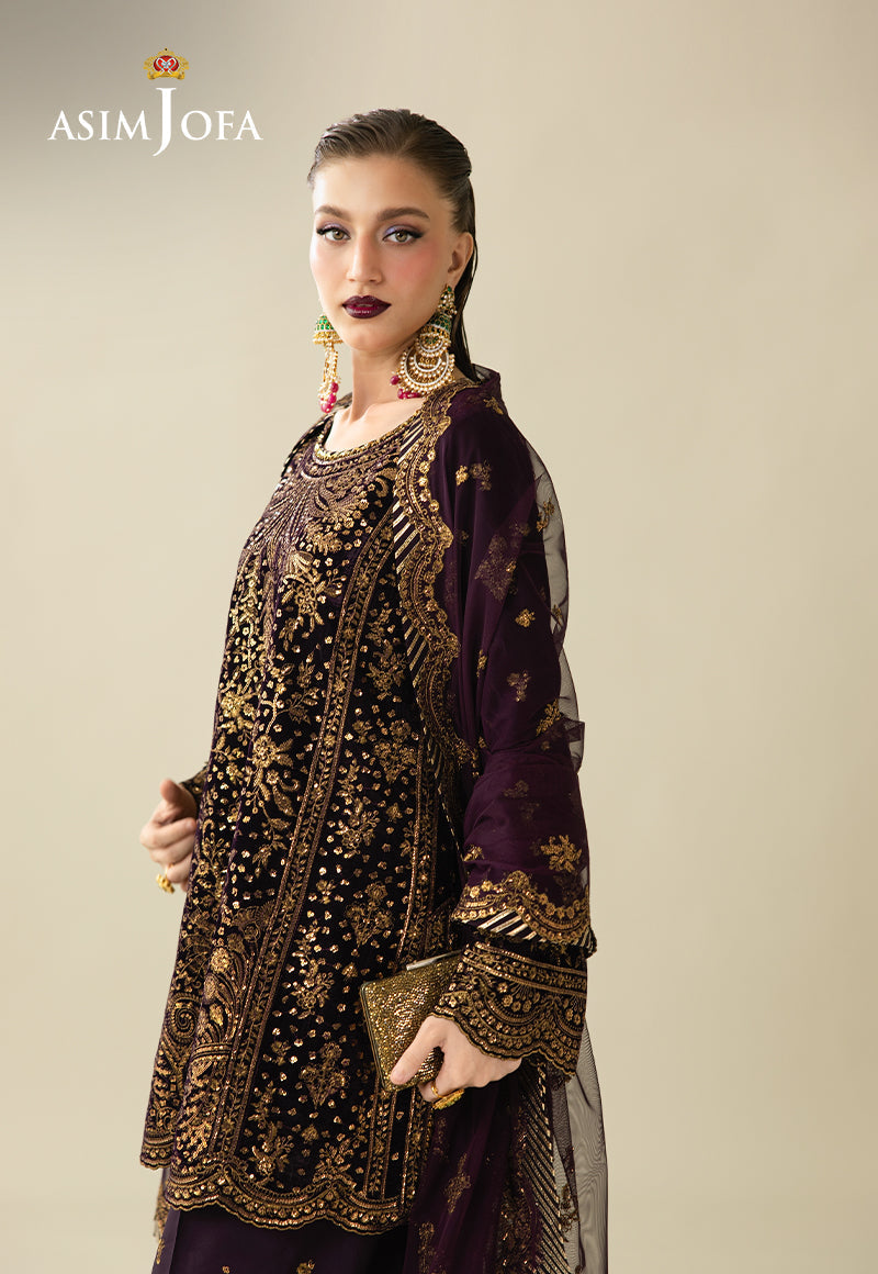 Asim Jofa | Makhmal Velvet 25 | AJULM-02 - by Libasekhas UK - Registered Vendor of : Asim Jofa - 100% Original Designer Dress