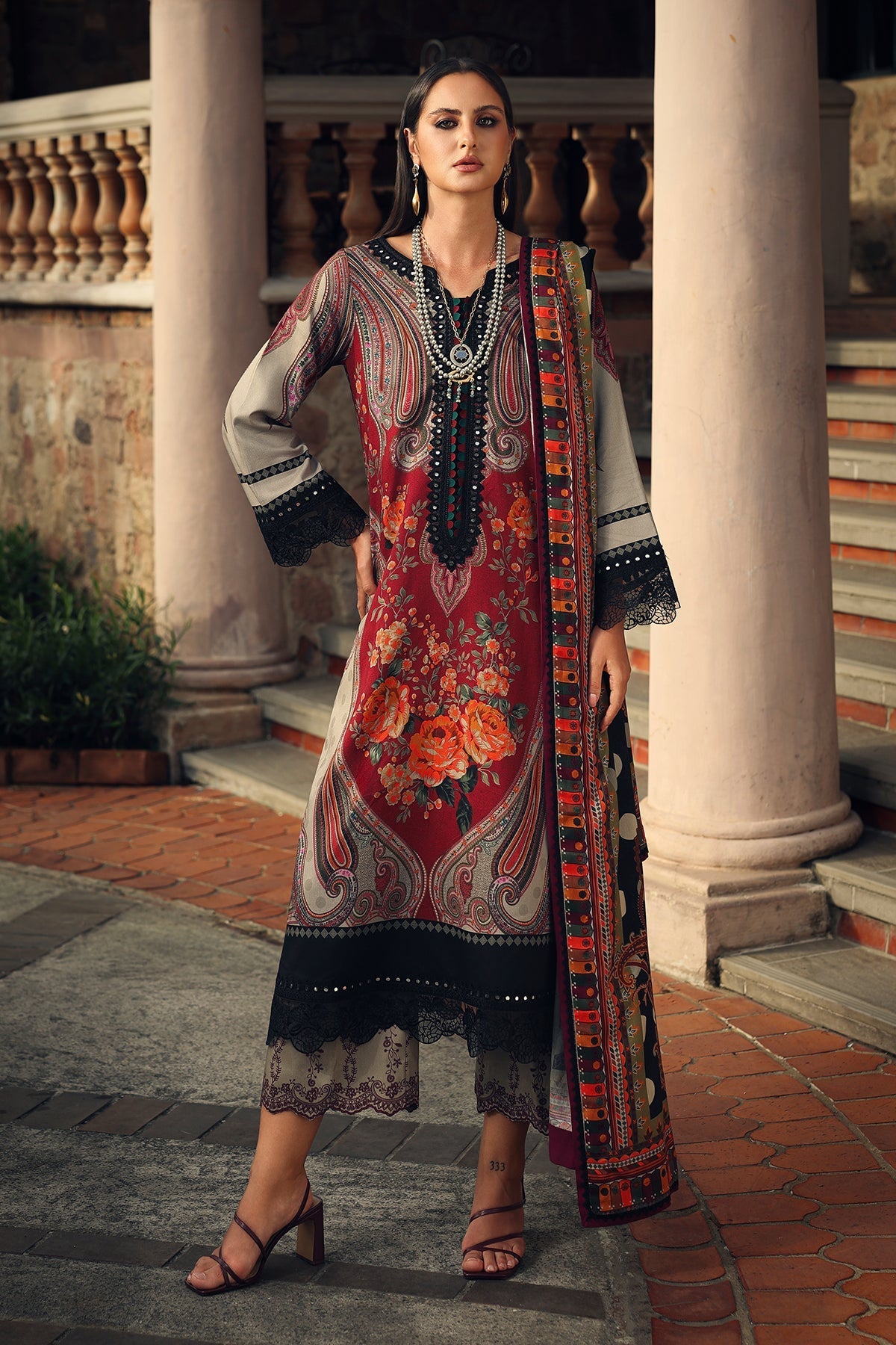 Charizma | Combination Linen 26 | CCW7-17 - by Libasekhas UK - Registered Vendor of : Charizma - 100% Original Designer Dress