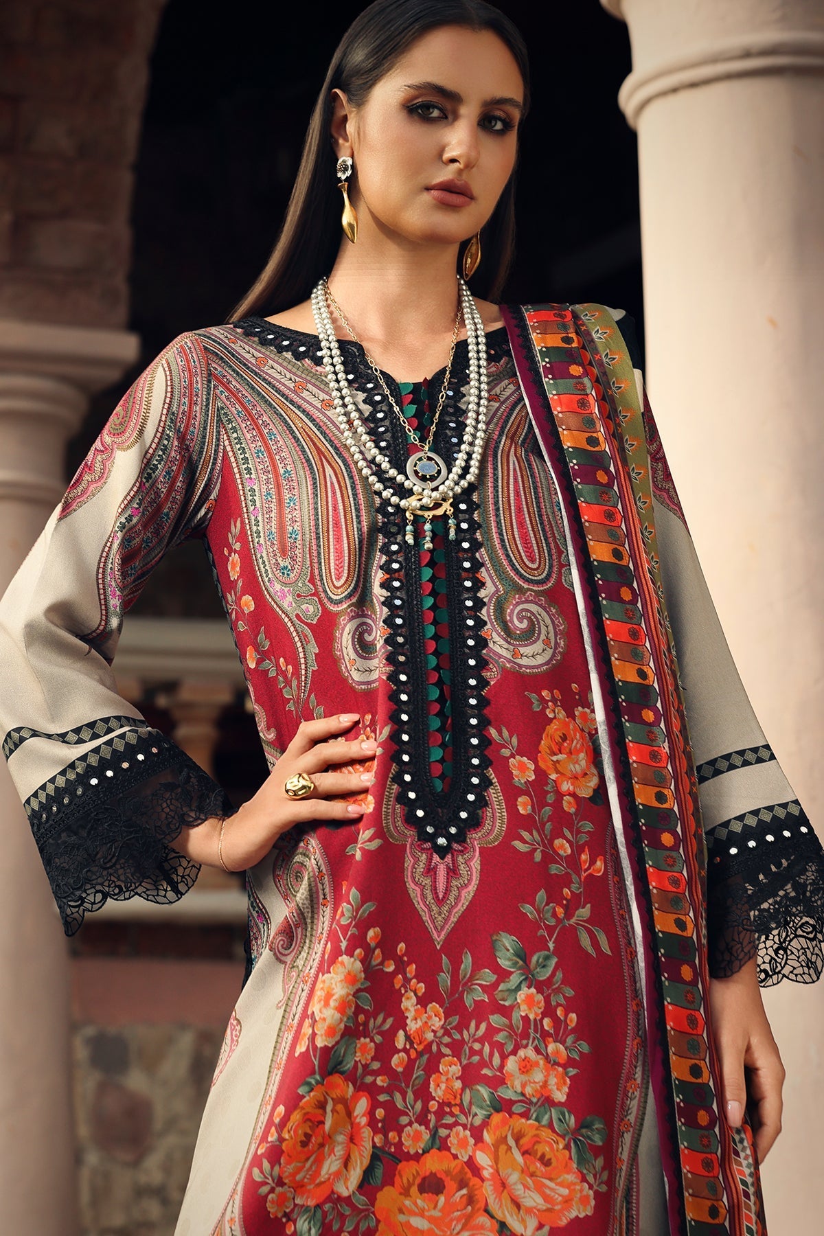 Charizma | Combination Linen 26 | CCW7-17 - by Libasekhas UK - Registered Vendor of : Charizma - 100% Original Designer Dress