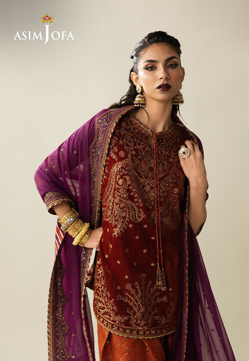 Asim Jofa | Makhmal Velvet 25 | AJULM-08 - by Libasekhas UK - Registered Vendor of : Asim Jofa - 100% Original Designer Dress