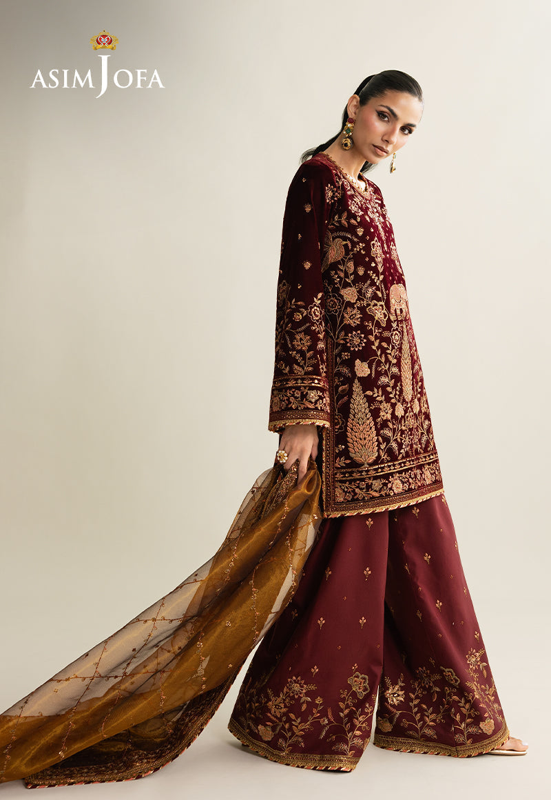 Asim Jofa | Makhmal Velvet 25 | AJULM-07 - by Libasekhas UK - Registered Vendor of : Asim Jofa - 100% Original Designer Dress