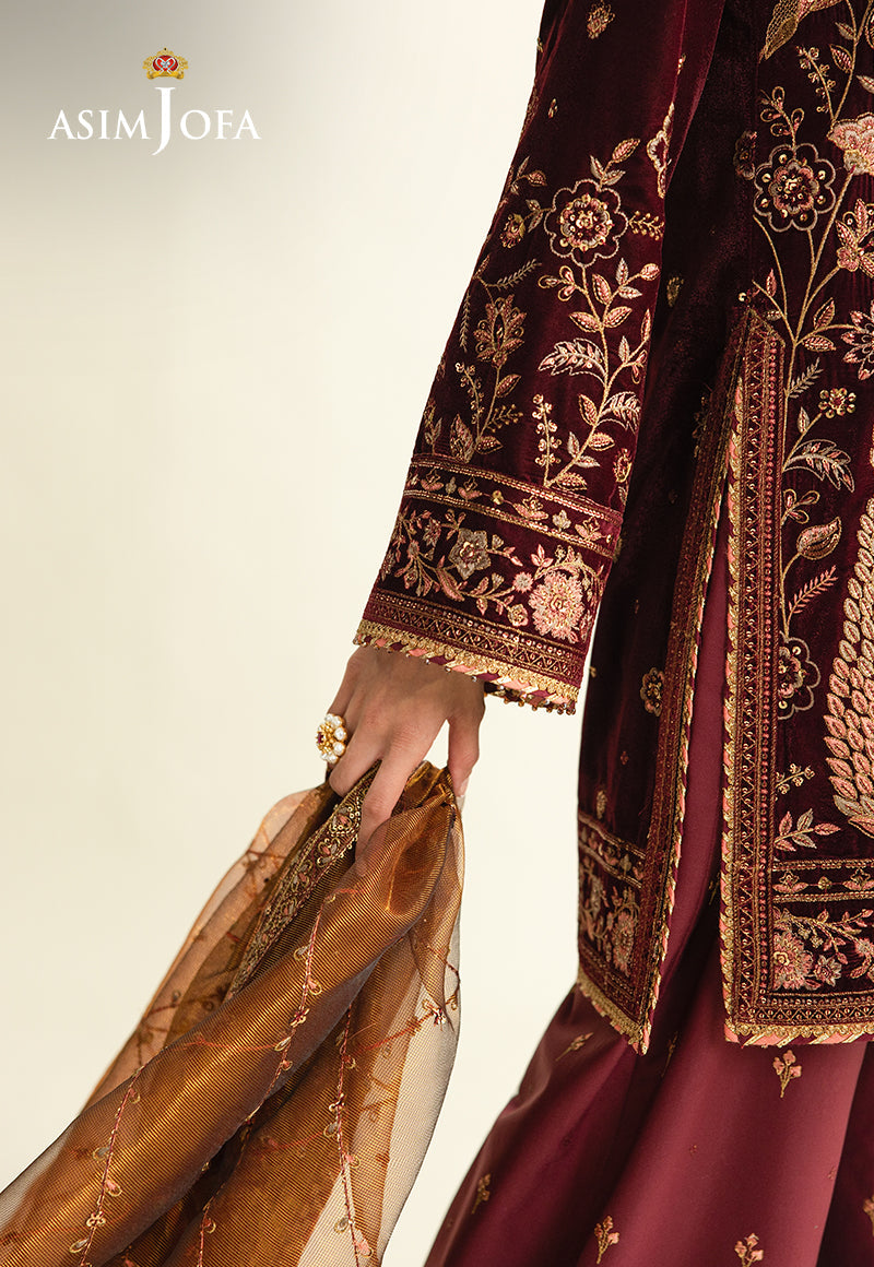 Asim Jofa | Makhmal Velvet 25 | AJULM-07 - by Libasekhas UK - Registered Vendor of : Asim Jofa - 100% Original Designer Dress