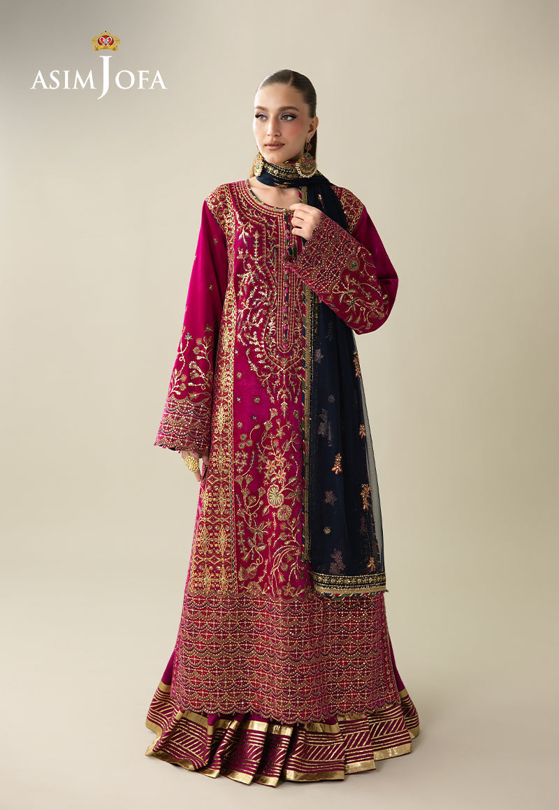 Asim Jofa | Makhmal Velvet 25 | AJULM-03 - by Libasekhas UK - Registered Vendor of : Asim jofa - 100% Original Designer Dress