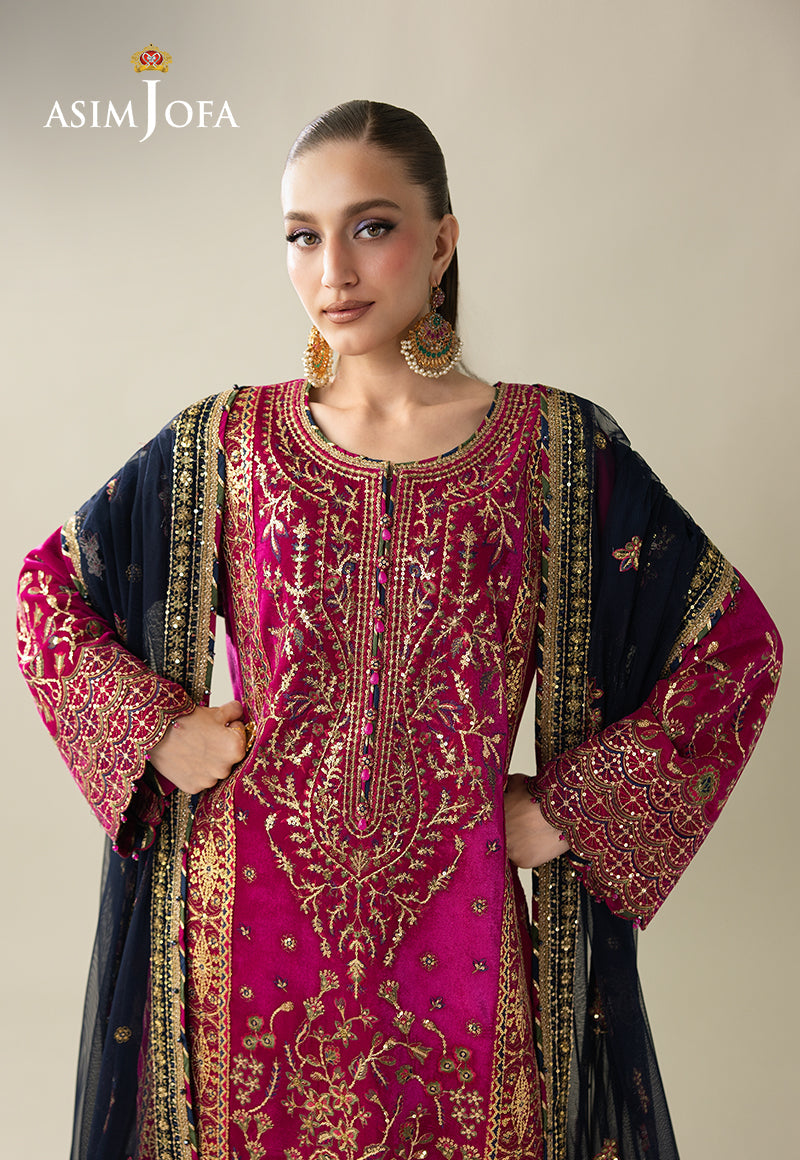 Asim Jofa | Makhmal Velvet 25 | AJULM-03 - by Libasekhas UK - Registered Vendor of : Asim jofa - 100% Original Designer Dress